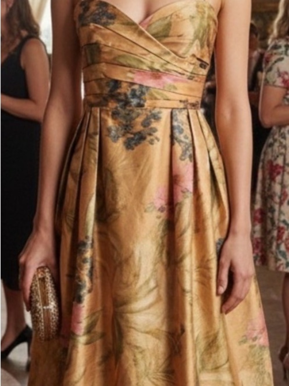Anthropologie James Coviello Botanica Dress Yellow Broacde size 6 - Picture 4 of 6
